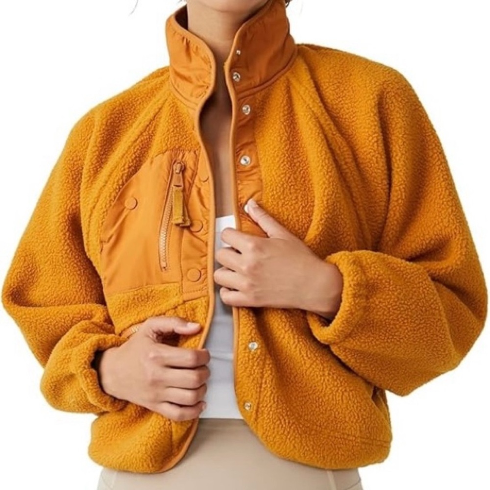 FP Movement by Free People Mustard Yellow Sherpa Jacket - Picture 14 of 14